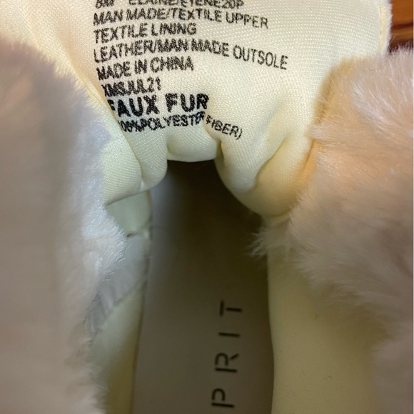 Esprit Cream Faux Fur Boots - Picture 5 of 6
